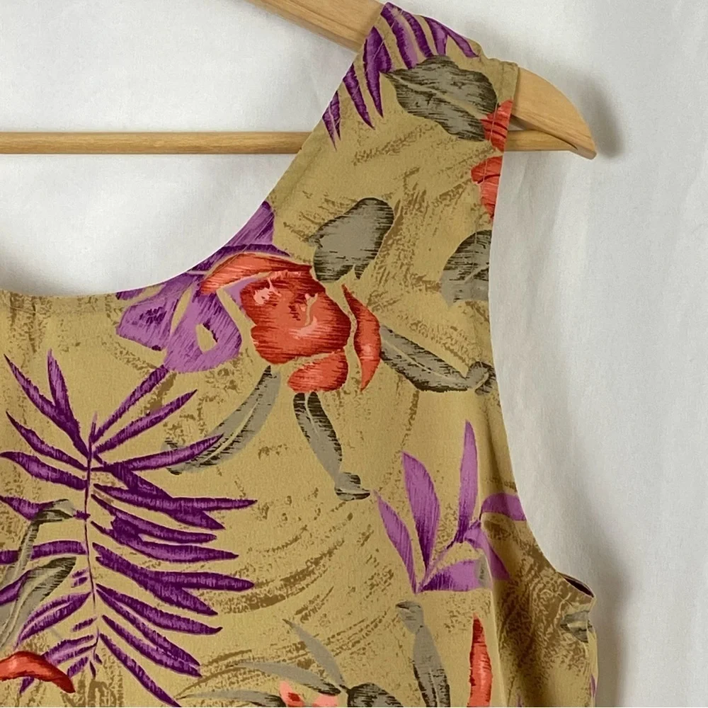Kasper For A.S.L. Floral Sleeveless Tank Top Multicolor Size 10 - Picture 15 of 16